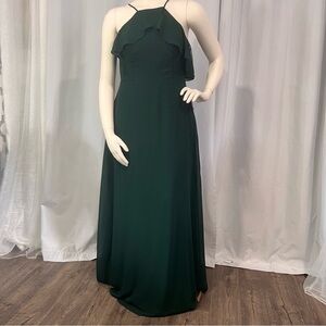 Birdy Grey Green Pleated Halter Maxi Dress